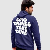 Blusa Moletom Genuine Grit Masculino Estampado Algodão 30.1 Good Things Take Time