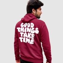 Blusa Moletom Genuine Grit Masculino Estampado Algodão 30.1 Good Things Take Time