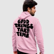 Blusa Moletom Genuine Grit Masculino Estampado Algodão 30.1 Good Things Take Time