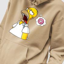 Blusa Moletom Genuine Grit Masculino Estampado Algodão 30.1 Homer Simpson Donuts