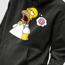 Blusa Moletom Genuine Grit Masculino Estampado Algodão 30.1 Homer Simpson Donuts