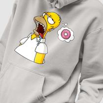 Blusa Moletom Genuine Grit Masculino Estampado Algodão 30.1 Homer Simpson Donuts