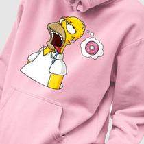 Blusa Moletom Genuine Grit Masculino Estampado Algodão 30.1 Homer Simpson Donuts