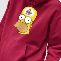 Blusa Moletom Genuine Grit Masculino Estampado Algodão 30.1 Homer Simpson Head Monkey