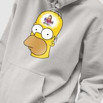 Blusa Moletom Genuine Grit Masculino Estampado Algodão 30.1 Homer Simpson Head Monkey