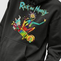 Blusa Moletom Genuine Grit Masculino Estampado Algodão 30.1 Rick e Morty Skate Trip