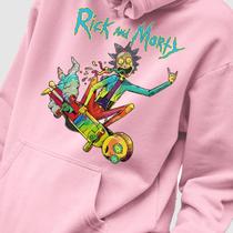 Blusa Moletom Genuine Grit Masculino Estampado Algodão 30.1 Rick e Morty Skate Trip