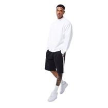 Blusa Moletom Gola Alta Oversized Masculino Quente Branco Blusa Moletom Gola Alta Oversized Masculino Quente Branco