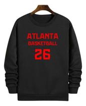 Blusa Moletom Gola Basquete Atlanta Basketball Número 26 Blusa Moletom Gola Basquete Atlanta Basketball Número 26