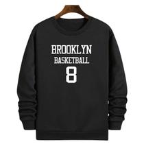 Blusa Moletom Gola Basquete Brooklyn Basketball número 8 Blusa Moletom Gola Basquete Brooklyn Basketball número 8