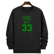 Blusa Moletom Gola Basquete Celticss Bird 33 Basketball
