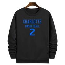 Blusa Moletom Gola Basquete Charlotte Basketball número 2 Blusa Moletom Gola Basquete Charlotte Basketball número 2