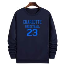 Blusa Moletom Gola Basquete Charlotte Basketball número 23 Blusa Moletom Gola Basquete Charlotte Basketball número 23
