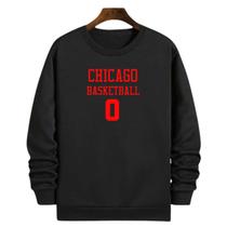 Blusa Moletom Gola Basquete Chicago Basketball número 0