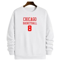 Blusa Moletom Gola Basquete Chicago Basketball número 8