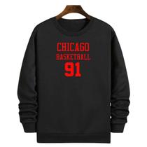 Blusa Moletom Gola Basquete Chicago Basketball número 91