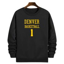 Blusa Moletom Gola Basquete Denver Basketball número 1 Blusa Moletom Gola Basquete Denver Basketball número 1
