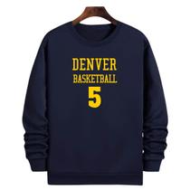 Blusa Moletom Gola Basquete Denver Basketball número 5 Blusa Moletom Gola Basquete Denver Basketball número 5