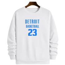 Blusa Moletom Gola Basquete Detroit Basketball número 23 Blusa Moletom Gola Basquete Detroit Basketball número 23