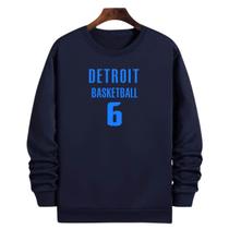 Blusa Moletom Gola Basquete Detroit Basketball número 6