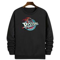 Blusa Moletom Gola Basquete Detroit Pistonss Retro Basketball Blusa Moletom Gola Basquete Detroit Pistonss Retro Basketball