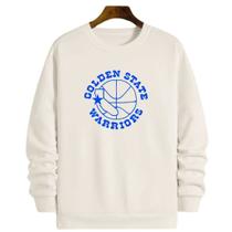 Blusa Moletom Gola Basquete Golden State Retro Basketball