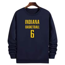 Blusa Moletom Gola Basquete Indiana Basketball número 6 Blusa Moletom Gola Basquete Indiana Basketball número 6