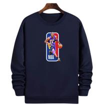 Blusa Moletom Gola Basquete Kobe Bryant Logo Basketball