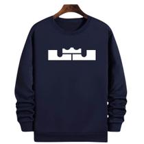 Blusa Moletom Gola Basquete Lebron James Logo Basketball