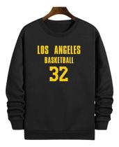 Blusa Moletom Gola Basquete Los Angeles Basketball 32 Número Blusa Moletom Gola Basquete Los Angeles Basketball 32 Número