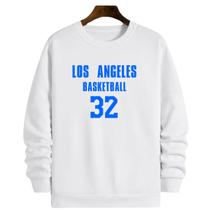 Blusa Moletom Gola Basquete Los Angeles Basketball número 32 Blusa Moletom Gola Basquete Los Angeles Basketball número 32