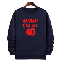 Blusa Moletom Gola Basquete Miami Basketball número 40 Blusa Moletom Gola Basquete Miami Basketball número 40