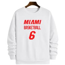 Blusa Moletom Gola Basquete Miami Basketball número 6