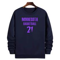 Blusa Moletom Gola Basquete Minnesota Basketball número 21