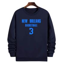 Blusa Moletom Gola Basquete New Orleans Basketball número 3