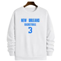 Blusa Moletom Gola Basquete New Orleans Basketball número 3