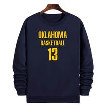 Blusa Moletom Gola Basquete Oklahoma Basketball número 13