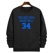 Blusa Moletom Gola Basquete Philadelphia Basketbal número 34 Blusa Moletom Gola Basquete Philadelphia Basketbal número 34