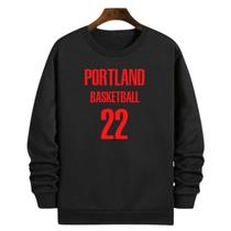 Blusa Moletom Gola Basquete PortlandBasketball número 22