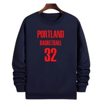 Blusa Moletom Gola Basquete PortlandBasketball número 32