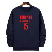 Blusa Moletom Gola Basquete Toronto Basketball número 15 Blusa Moletom Gola Basquete Toronto Basketball número 15