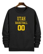 Blusa Moletom Gola Basquete Utah Basketball Número 00 Blusa Moletom Gola Basquete Utah Basketball Número 00