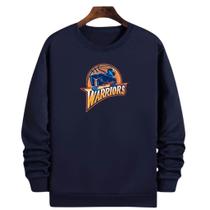 Blusa Moletom Gola Basquete Warriors Retro Basketball