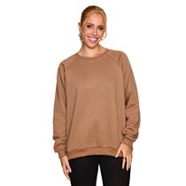 Blusa Moletom Gola Careca Unissex Flanelado Liso Sem Estampa Feminino e Masculino frio