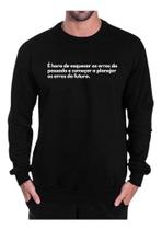 Blusa Moletom Gola Frase Erros Do Passado Futuro Criativa