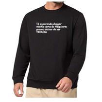Blusa Moletom Gola Frase Esperando chegar minha carta