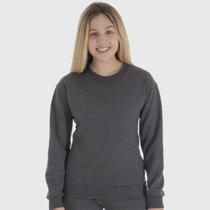 Blusa Moletom Gola Redonda Feminino Benellys