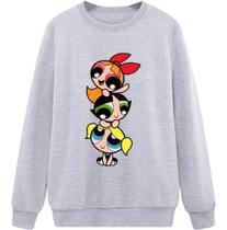 Blusa Moletom Gola Redonda Meninas Super Poderosas Unissex