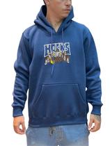 Blusa moletom hocks canguru noticia - marinho