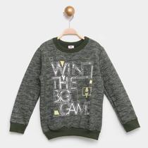 Blusa Moletom Infantil Brandili Estampada Win The Big Game Menina